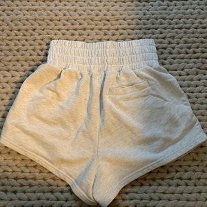 Alexander wang boxer shorts in heather grey.